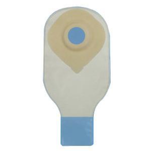 Image of Securi-T USA 12" 1-Piece Extended Wear Drainable Pouch Pre-Cut 1-1/4" Transparent 1 Curved Tail Closure