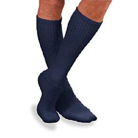 Image of SensiFoot Knee-High Mild Compression Diabetic Sock X-Large, Navy
