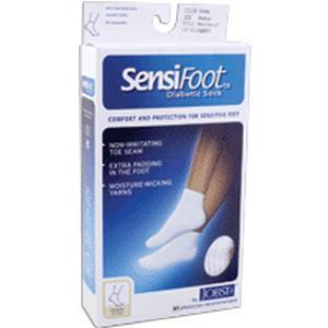 Image of SensiFoot Mini-Crew Length Diabetic Sock X-Large, White