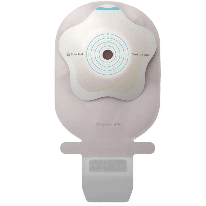 Image of SenSura Mio Convex Flip One-Piece Drainable Pouch, Maxi, No Filter, Transparent, Cut-to-fit