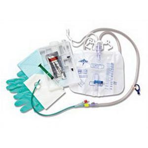 Image of Silvertouch 100% Silicone Closed System Foley Catheter Tray 16 Fr 5 cc