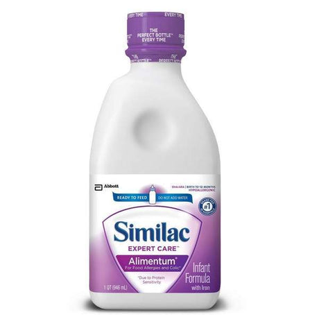Image of Similac® Expert Care® Alimentum® with Iron Infant Formula Ready to Feed 32 oz/946mL Bottle, Unflavored