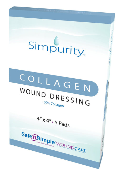 Image of Simpurity Collagen Pad Wound Dressing, 4" x 4"