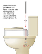 Image of Toilet Seat Riser, for Standard Toilet Bowls, 300 lb. Capacity, 3-1/2" Height