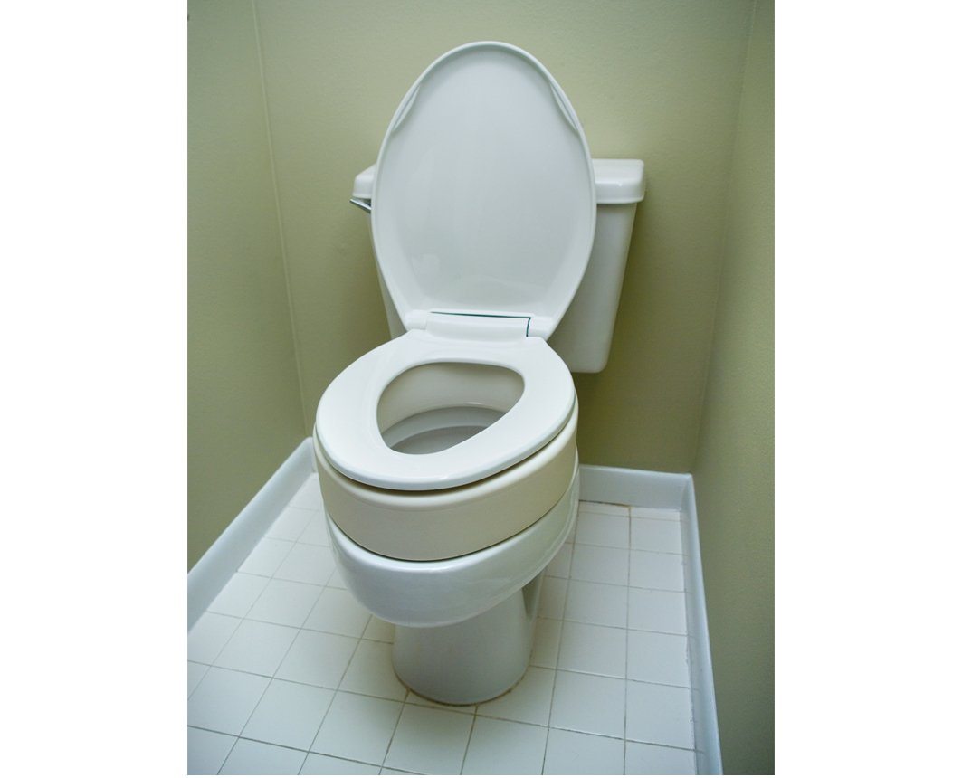 Image of Toilet Seat Riser, for Standard Toilet Bowls, 300 lb. Capacity, 3-1/2" Height