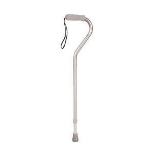 Image of Walking Cane with Offset Handle Black, Aluminum, Foam Rubber Grip