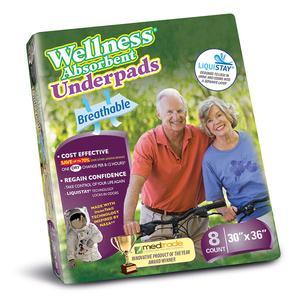 Image of Wellness Absorbent Underpads Size 30" x 36"
