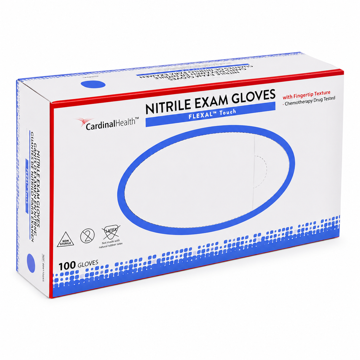 Image of Cardinal Health FLEXAL Touch Nitrile Exam Gloves, Powder-Free, 3.1 MIL
