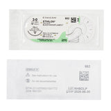 Image of Ethicon 663G ETHILON® Nylon Suture 3-0, FS-1 24mm Reverse Cutting Needle, 18", Black Monofilament