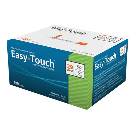 Image of EasyTouch Insulin Syringe 29G x 1/2", 0.5 mL (100 count)