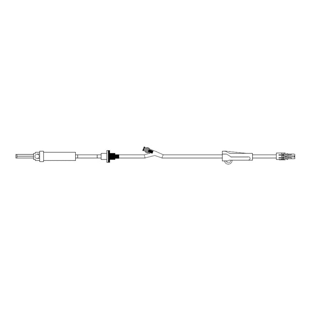 Image of Z-800 IV Pump Set BX-70071-P - 1 Port 20 Drops / mL Drip Rate Without Filter 105 Inch Tubing