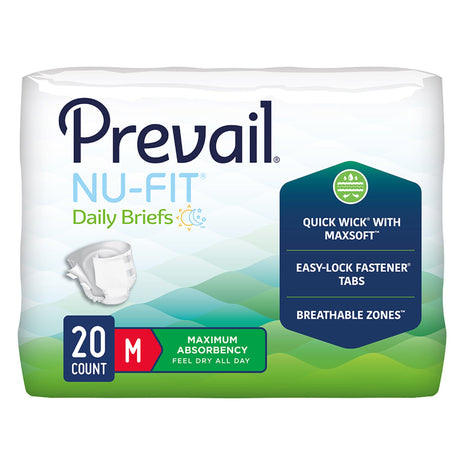 Image of Prevail Nu-Fit Adult Daily Briefs, Maximum Absorbency