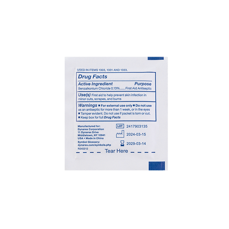 Image of BZK Antiseptic Towelette 5" x 7"