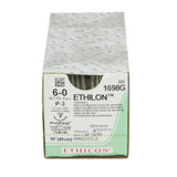 Image of Ethicon 1698G ETHILON® Nylon Suture 6-0, P-3 13mm Reverse Cutting Needle, 18", Black Monofilament