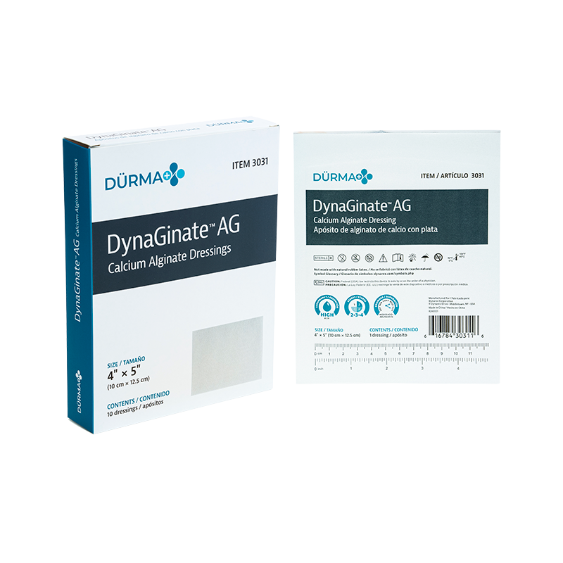 DynaGinate AG Silver Calcium Alginate 4" x 5"