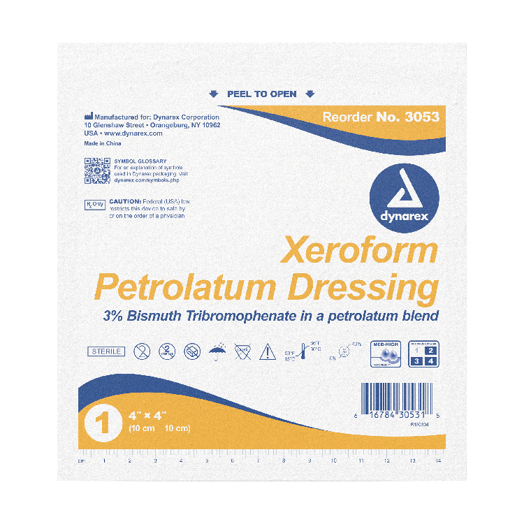 Xeroform Petrolatum Gauze Dressing - 4" x 4"