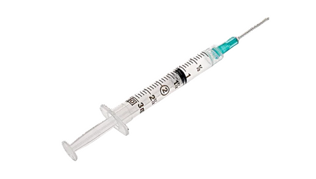 Image of Luer-Lok Syringe with Detachable PrecisionGlide Needle 23G x 1", 3 mL