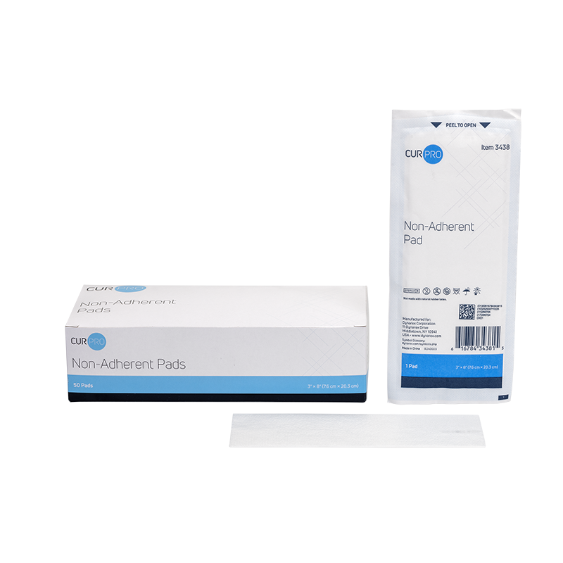Image of Dynarex Non-Adherent Pad, 3" x 8" Large, Sterile