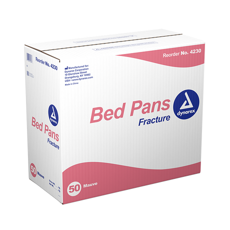Image of Dynarex Bed Pan - Fracture, 1 qt., Mauve