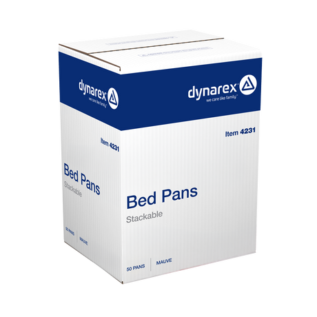 Image of Dynarex Bed Pan - Stackable, 1 qt., Mauve