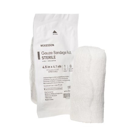 Image of McKesson Fluff Bandage Roll 4-1/2" x 4-1/10 yard, 6-Ply Sterile