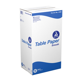 Image of Dynarex Exam Table Paper, Smooth, White, 21" x 225'