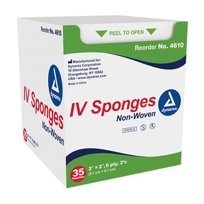 Image of Non-Woven IV Sponge Sterile 2's, 2" x 2", 6-Ply