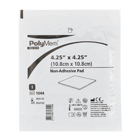 polymem max silver non adhesive pad dressing PolyMem Silver Non-Adhesive Pad Dressing, 1.8 X 1.8"Box of 20