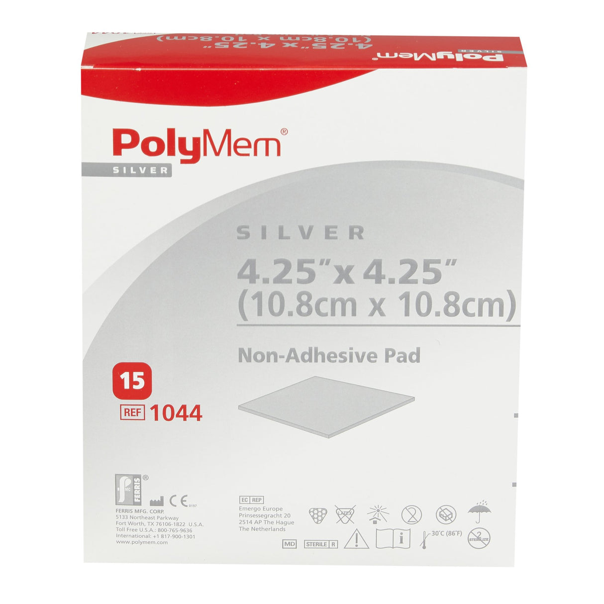 Image of Polymem Silver 4.25" x 4.25" Non-Adhesive PolyMeric Membrane Dressing