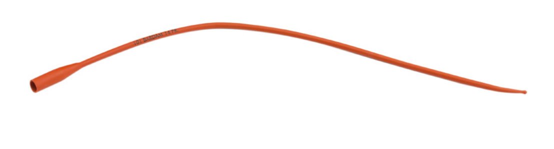 AMSure Red Rubber Urethral Catheters, Straight Tip, Male, 16"