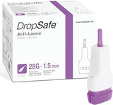 Image of DropSafe Acti-Lance Lite 28G x 1.5 mm Safety Lancet – Push Button Activation