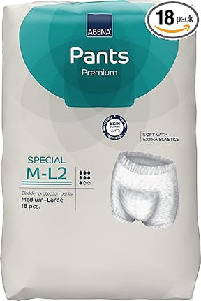 Image of Adult Premium Special Protective Underwear M2-L2, Medium - Large, Absorbency Level 2, 31" - 53"