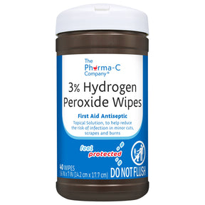 Image of Kleen Test Pharma-C-Wipes™ 3% Hydrogen Peroxide First Aid Wipe