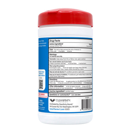 Image of Pharma-C-Wipes™ 70% Isopropyl Alcohol First Aid Wipe