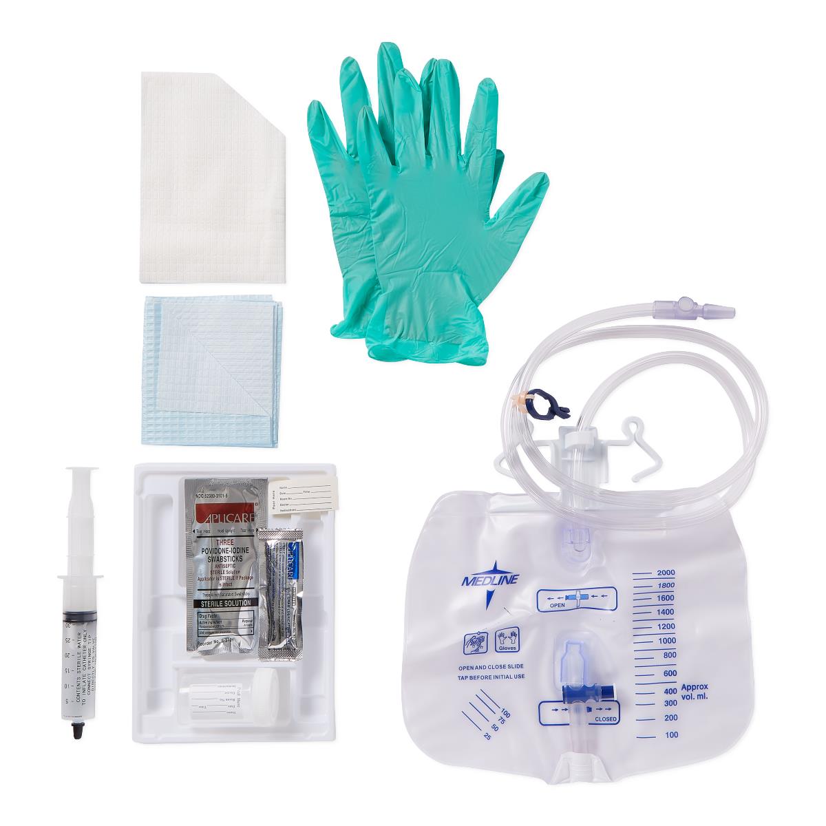 Image of Add-A-Cath 2-Layer Foley Catheter Tray with Antireflux Tower Drain Bag, 30 mL