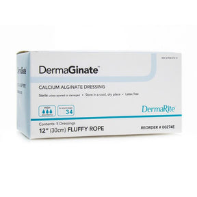 Image of DermaGinate Calcium Alginate Dressing, 12" Fluffy Rope