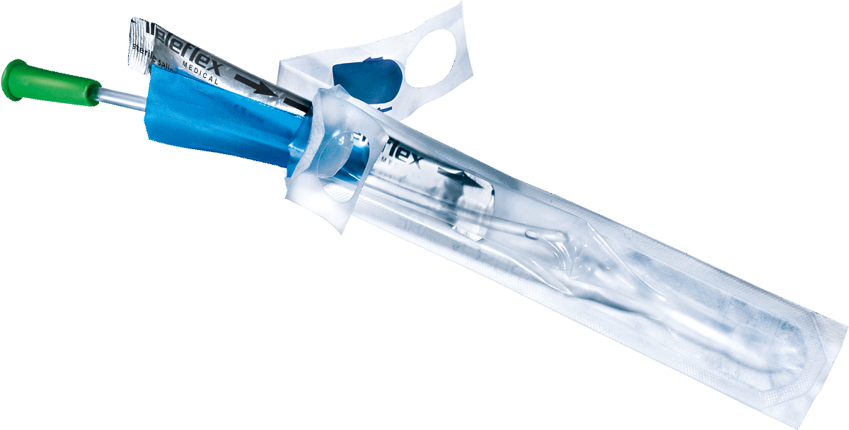 Image of Rusch FloCath Quick Hydrophilic Coated Intermittent Catheter, 8" Straight Tip