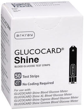 Image of Glucocard Shine Connex Blood Glucose Test Strip, 50 ct