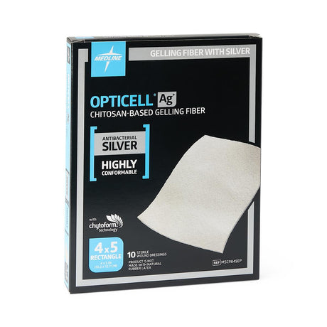 Image of Opticell® Ag+ Silver Antibacterial Gelling Fiber Wound Dressing, 4" x 5"