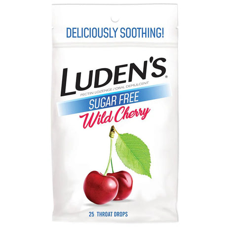 Image of Luden's Wild Cherry Sugar Free Throat Drops, 25 ct.