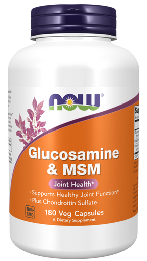 Image of NOW Foods Glucosamine & MSM V-Caps, 750/250mg, 180 ct