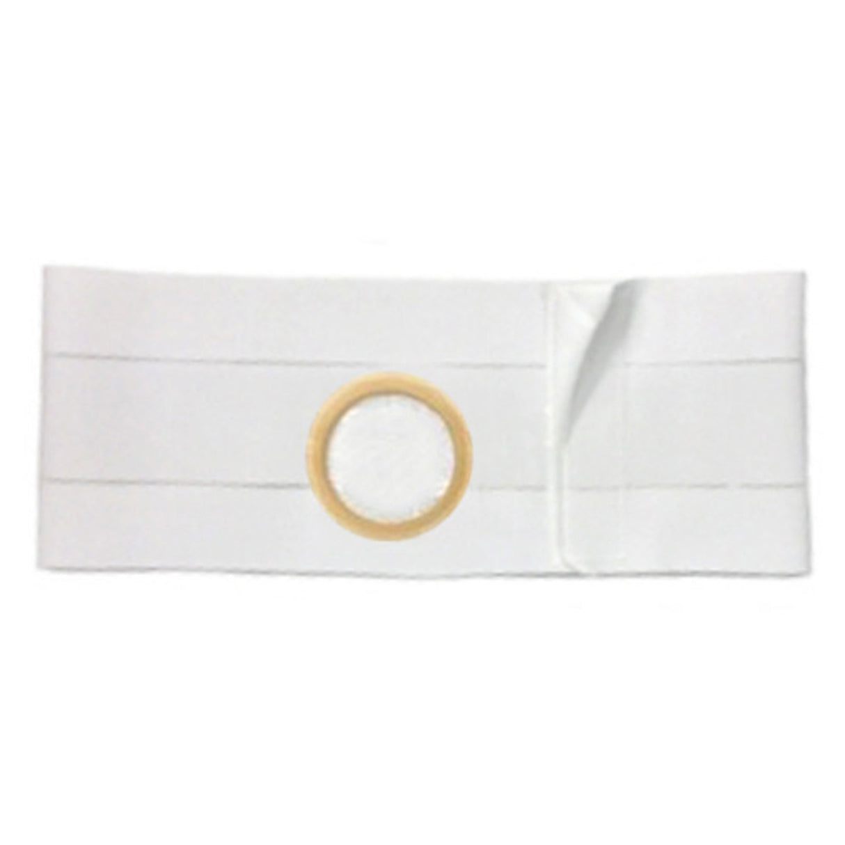 Image of 5" White, Regular Elastic, Flat Panel Belt, 2X-Large, 2-1/4" Center Opening