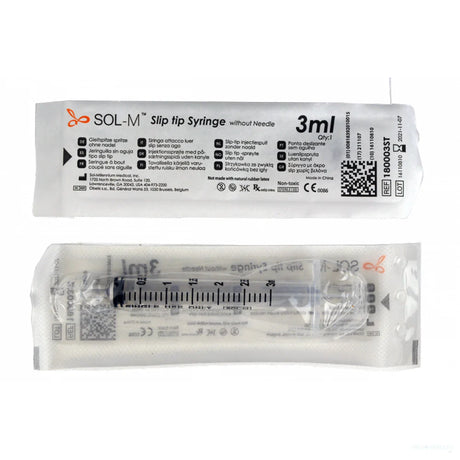 Image of Sol-M 3ml Slip Tip Syringe Without Needle