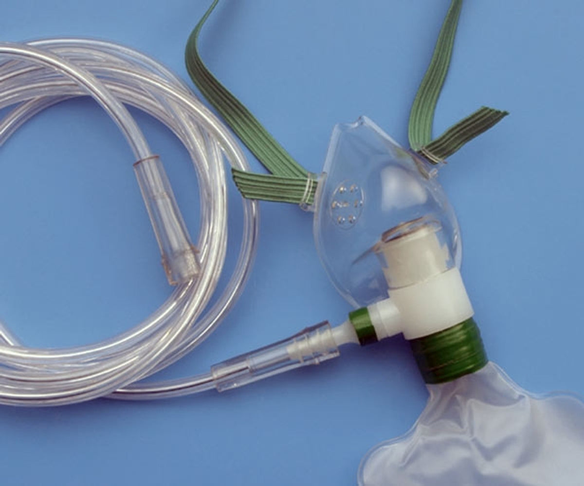 Save O2 Mask Vyaire Non-Rebreather O2 Mask with 7' U/Connect- It Supply Tubing, Adu ...