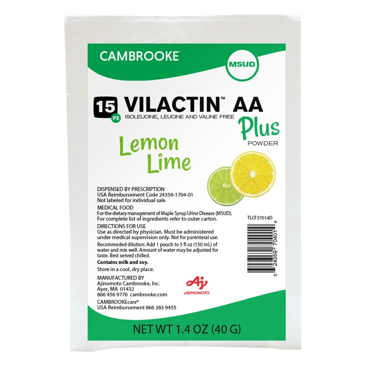 Image of Vilactin AA Plus Powder 15, Lemon Lime
