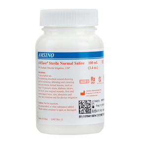 Image of Amsino 100mL Sterile Saline (0.9%) for Device and Wound Irrigation