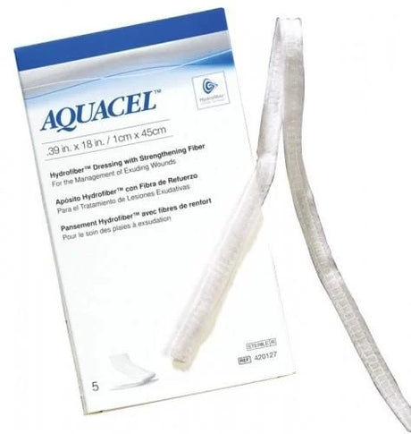 Image of AQUACEL Hydrofiber Wound Dressing 2/5" x 18" Ribbon