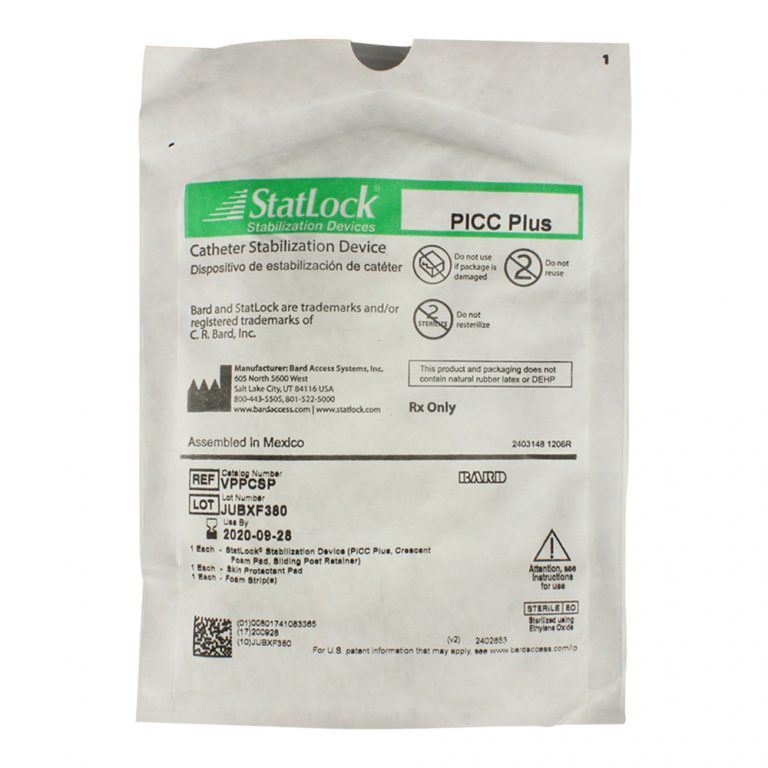StatLock PICC Plus Stabilization Device with Foam Anchor Pad