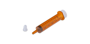 Image of Monoject Oral Syringe, 6ML, 0.2ML Graduation, Amber