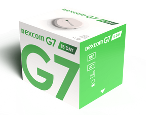 Dexcom G7 15-day continuous glucose monitoring sensor single unit.